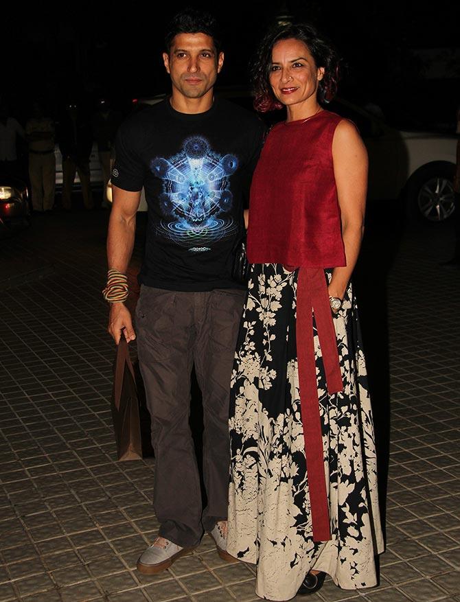 Farhan and Adhuna Akhtar