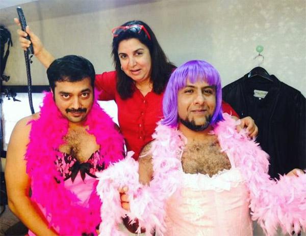 Farah Khan with Anurag Kashyap and Vishal Dadlani