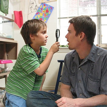 Ellar Coltrane and Ethan Hawke in Boyhood