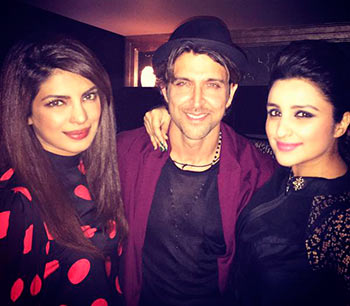 Priyanka Chopra, Hrithik Roshan, Parineeti Chopra