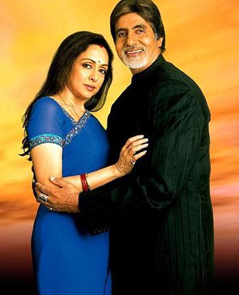 Hema Malini and Amitabh Bachchan in Baghban