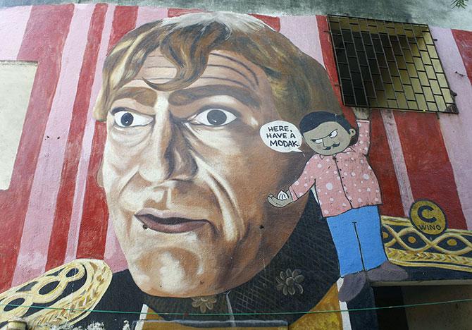 Amrish Puri mural