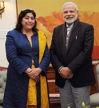 Gurinder Chaddha with Narendra Modi