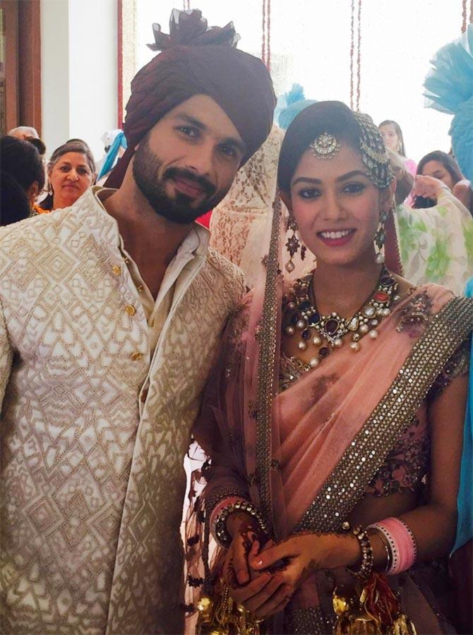 Shahid Kapoor and Mira Rajput. Photograph: Mubina Rattonsey/ Twitter