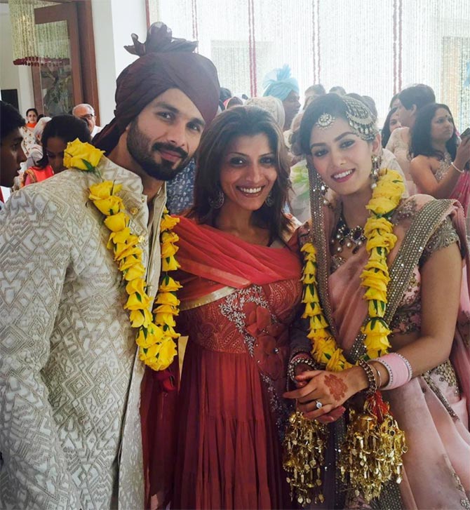 Shahid Kapoor, Mubina Rattonsey and Mira Rajput