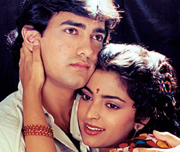 Aamir Khan and Juhi Chawla in Qayamat Se Qayamat Tak