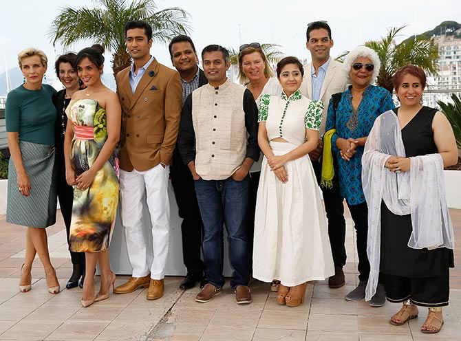 The Masaan team at Cannes
