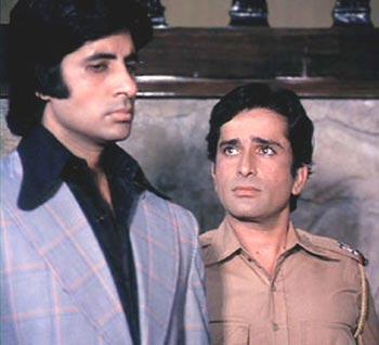 Amitabh Bachchan and Shashi Kapoor in Deewar