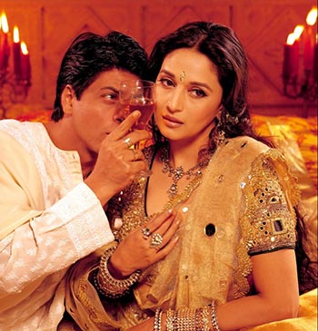 Shah Rukh Khan and Madhuri Dixit in Devdas