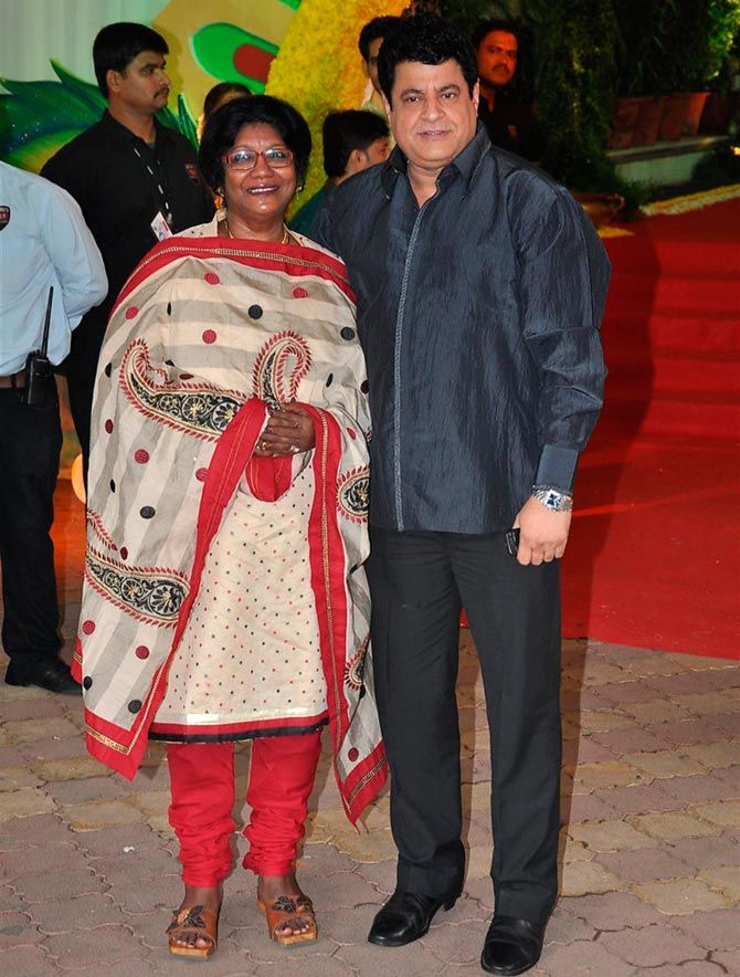 Gajendra Chauhan with wife Habiba