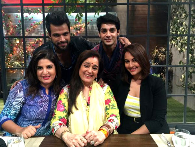 Rithvik Dhanjani, Karan Wahi, Farah Khan, Poonam Sinha, Sonakshi Sinha