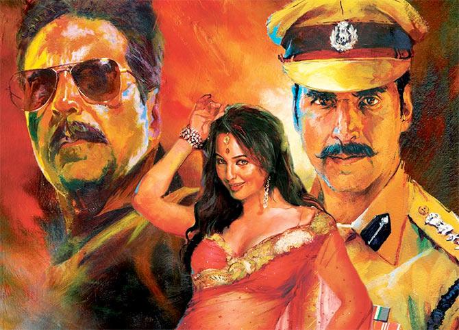 Movie poster of Rowdy Rathore