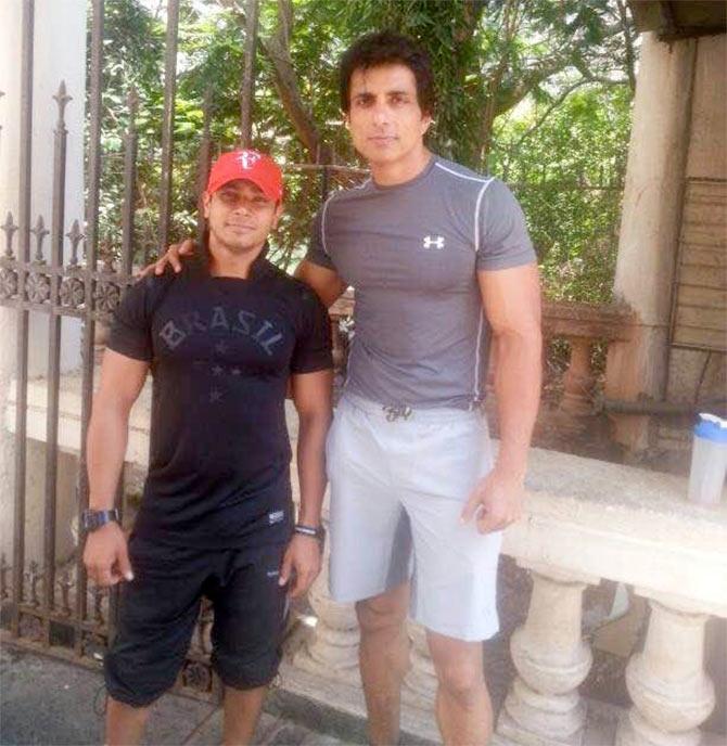 Yogesh Kumar with Sonu Sood