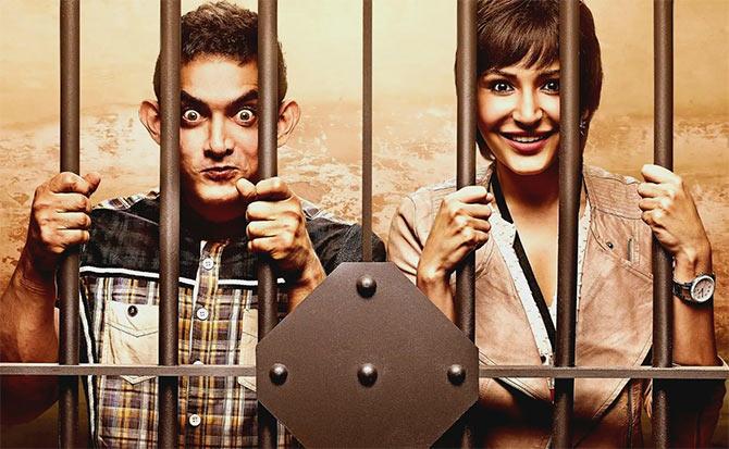 Aamir Khan and Anushka Sharma in PK