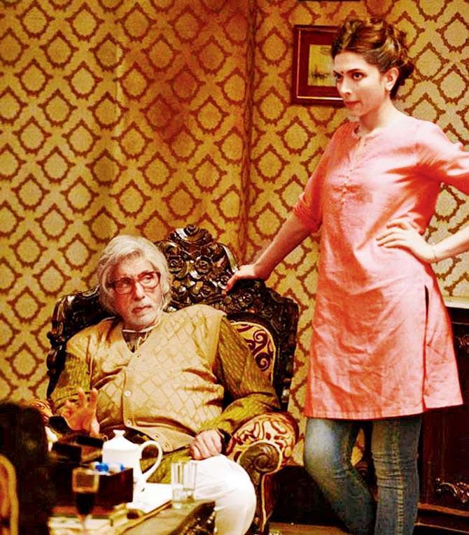 Amitabh Bachchan and Deepika Padukone in Piku