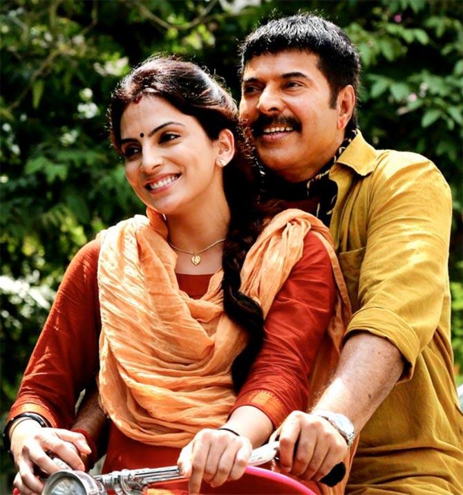 Mansi Sharma and Mammootty in Acha Din