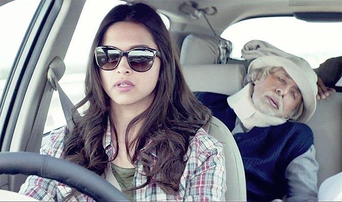 Deepika Padukone and Amitabh Bachchan in Piku