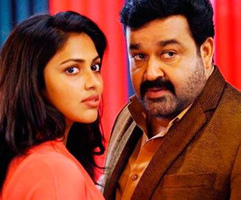 Amala Paul and Mohan Lal in Laila O Laila