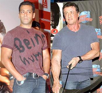 Salman Khan and Sylvester Stallone