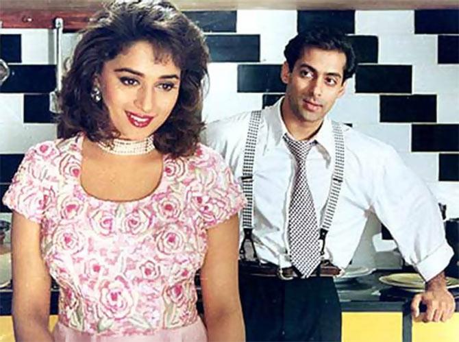 Madhuri Dixit and Salman Khan