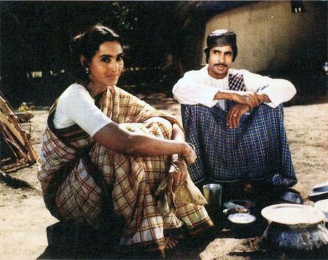 Nutan and Amitabh Bachchan