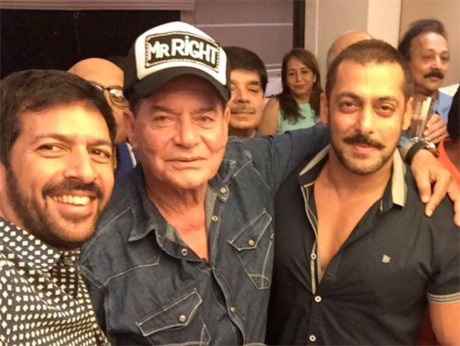 Sohail Khan, Kabir Khan, Salim Khan, Salman Khan, Sajid Nadiadwala and David Dhawan