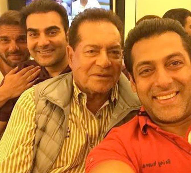 Sohail Khan, Kabir Khan, Salim Khan, Salman Khan, Sajid Nadiadwala and David Dhawan