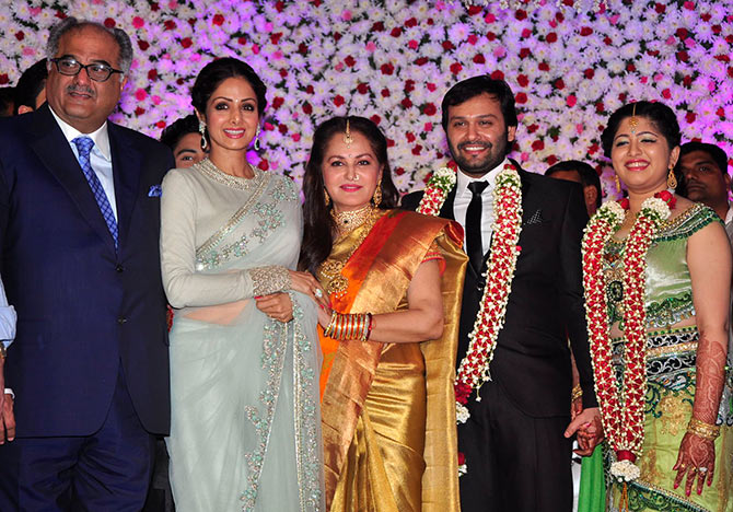 PIX: Sridevi, Chiranjeevi attend Jaya Prada's son's reception   movies