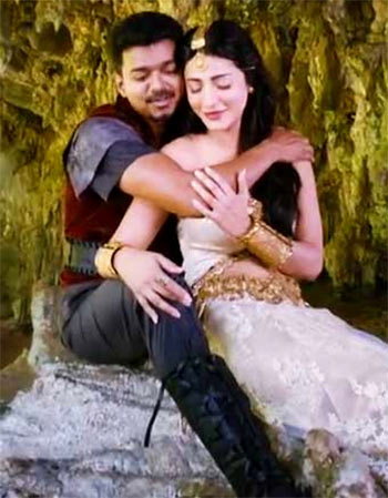 Vijay and Shruti Haasan in Puli