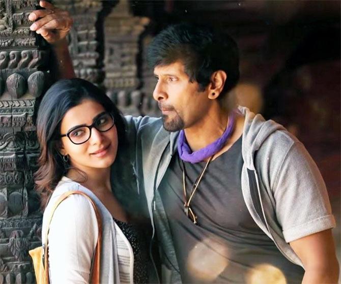 Samantha Prabhu and Vikram in 10 Endrathukulla 