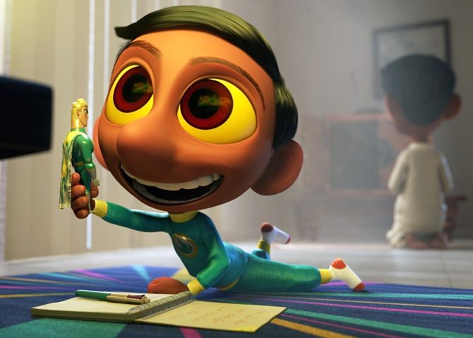 A scene from Sanjay Patel's Sanjay's Super Team, the first 'personal' film Pixar has made.