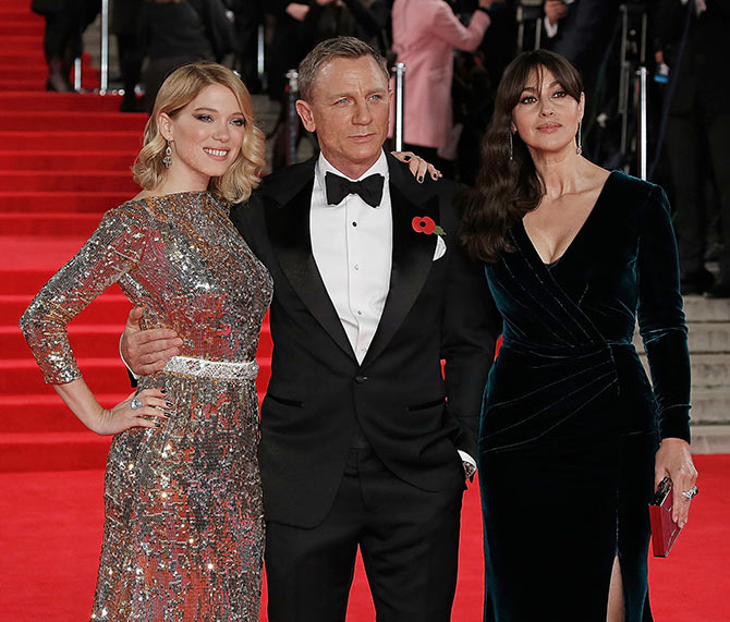PIX: British Royalty watches Spectre with Daniel Craig - Rediff.com movies