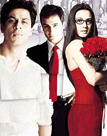 Shah Rukh Khan, Saif Ali Khan and Preity Zinta in Kal Ho Na Ho