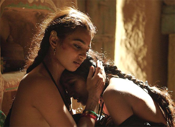 A scene from Leena Yadav's Parched Earth.
