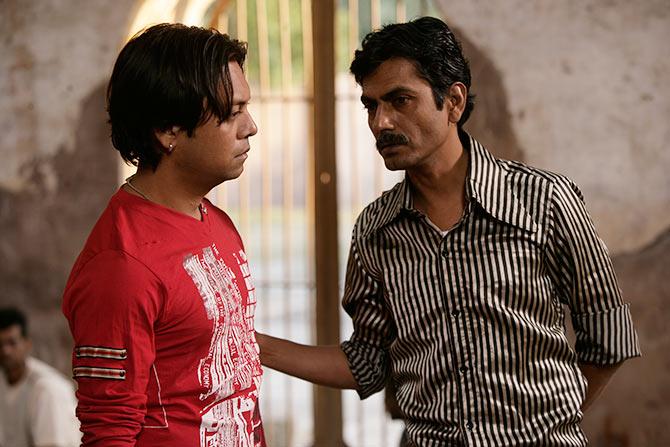 Zeishan Quadri and Nawazuddin Siddiqui in Gangs of Wasseypur