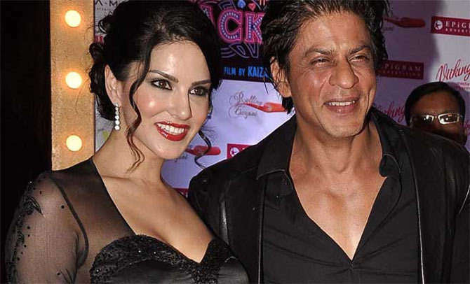 Sunny Leone and Shah Rukh Khan