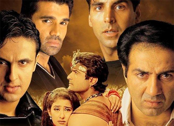 Sonu Nigam, Suniel Shetty, Akshay Kumar, Sunny Deol, Manisha Koirala and Armaan Kohli