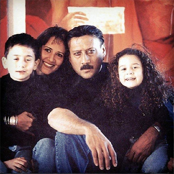 Tiger Shroff, Ayesh Shroff, Jackie Shroff and Krishna Shroff