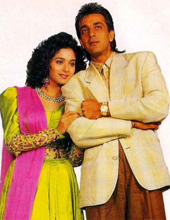 Sanjay Dutt and Madhuri Dixit in Saajan