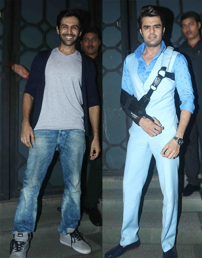 Kartik Aryan and Manish Paul