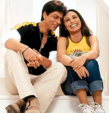 Shah Rukh Khan and Rani Mukerji in Chalte Chalte