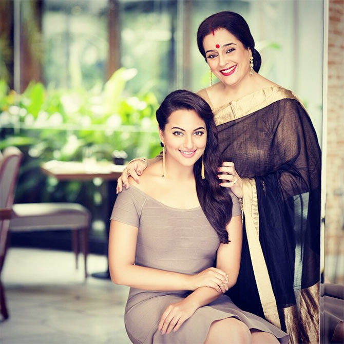 Poonam Sinha and Sonakshi Sinha