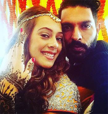 Hazel Keech and Yuvraj Singh