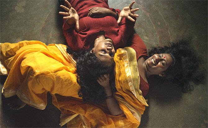 Smitha Ambu and Saritha Kukku in White Nights.