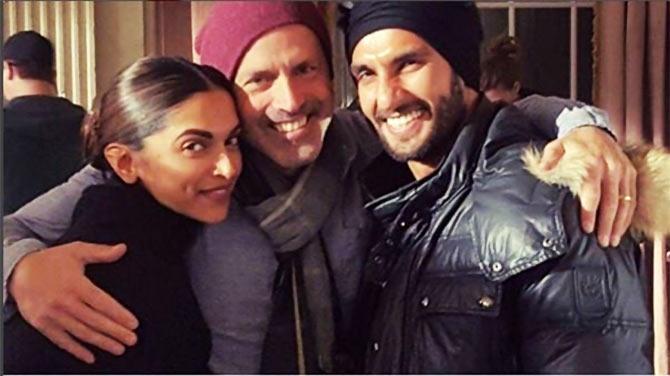 Ranveer Singh, DJ Caruso,  Deepika Padukone