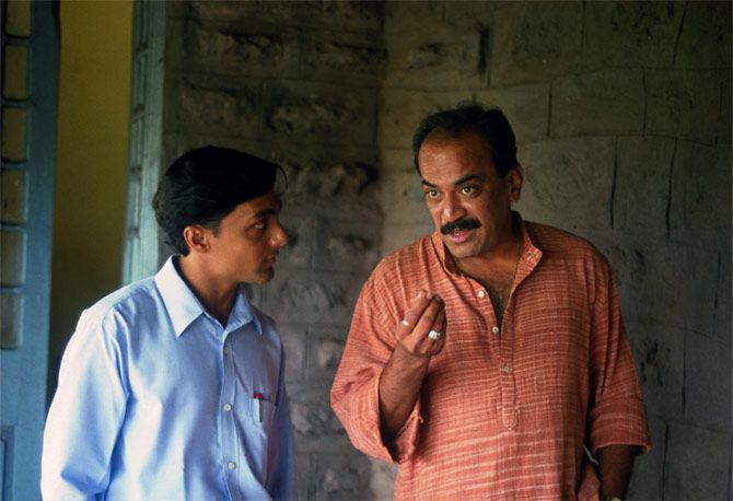 Rahul Bose, left, and Shivaji Satam in English August.