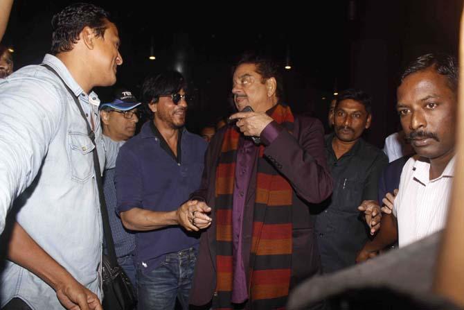 Shah Rukh Khan and Shatrughan Sinha