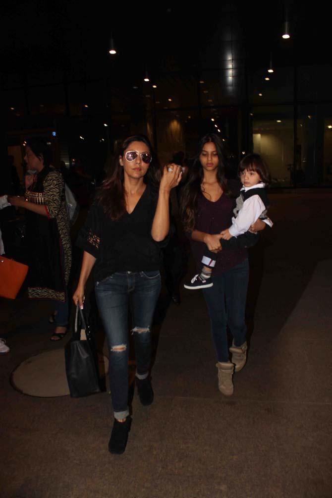 Gauri Khan, Suhana and AbRam