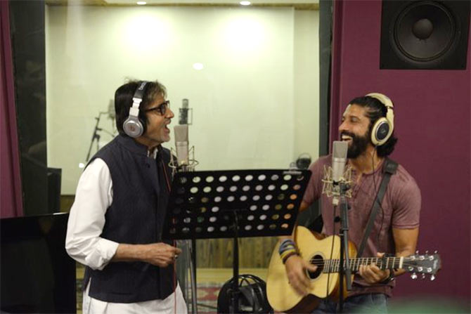 Farhan Akhtar and Amitabh Bachchan