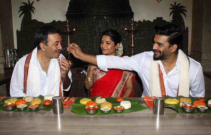 Rajkumar Hirani, Ritika Singh and R Madhavan